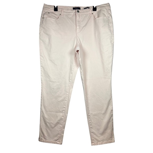 Charter Club Pants - Charter Club Bristol Skinny Ankle Pants, Light Baby Pink, Plus Size 18